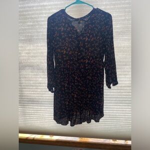 Black floral long sleeves Sundress